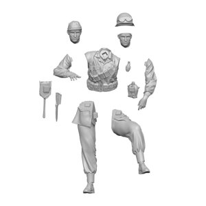 画像4: SOL MODEL[MM337]1/35 WWII  アメリカ陸軍 小型四駆車ガンナー (4)