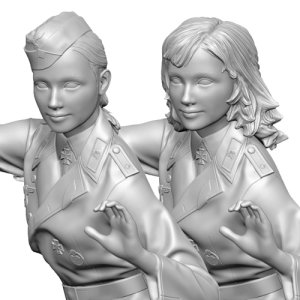 画像3: SOL MODEL[MM356]1/35 IV号戦車女性搭乗員 砲手 (3)