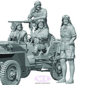 画像1: SOL MODEL[MM632]1/35 WWII イギリス SAS 1/4トンパトロールカー SAS隊員セット(4体入) (1)