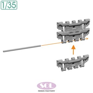 画像3: SOL MODEL[MM875]1/35 現用 イスラエル メルカバMk.3 BAZ/D用 連結可動履帯セット(モンモデル用) (3)