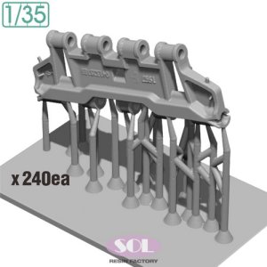 画像4: SOL MODEL[MM875]1/35 現用 イスラエル メルカバMk.3 BAZ/D用 連結可動履帯セット(モンモデル用) (4)