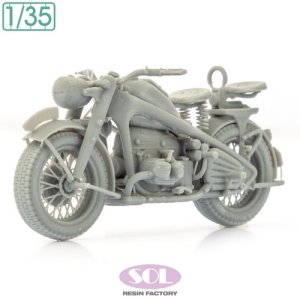 画像2: SOL MODEL[MM876]1/35 WWII ドイツ KS750軍用オートバイ (2)