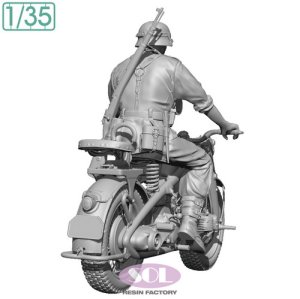 画像2: SOL MODEL[MM877]1/35 WWII ドイツ KS750軍用オートバイ(オートバイ兵付) (2)