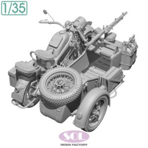 画像3: SOL MODEL[MM880]1/35 WWII ドイツ KS750軍用サイドカー (3)