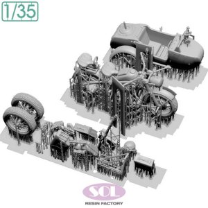 画像5: SOL MODEL[MM880]1/35 WWII ドイツ KS750軍用サイドカー (5)