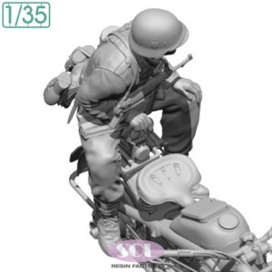 画像3: SOL MODEL[MM882]1/35 WWII ドイツ KS750用乗員＃2 後席に乗る兵士(SOL MODEL用) (3)