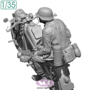 画像4: SOL MODEL[MM882]1/35 WWII ドイツ KS750用乗員＃2 後席に乗る兵士(SOL MODEL用) (4)