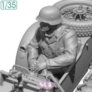 画像3: SOL MODEL[MM883]1/35 WWII ドイツ KS750軍用サイドカーに乗る将校(SOL MODEL用) (3)
