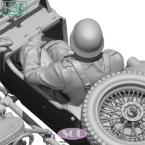 画像4: SOL MODEL[MM883]1/35 WWII ドイツ KS750軍用サイドカーに乗る将校(SOL MODEL用) (4)