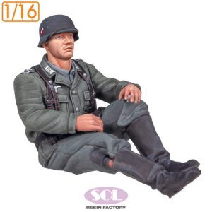 画像1: SOL MODEL[MM884]1/16 WWII ドイツ KS750軍用サイドカーに乗る将校(SOL MODEL用) (1)