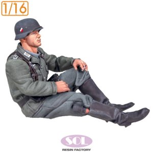 画像2: SOL MODEL[MM884]1/16 WWII ドイツ KS750軍用サイドカーに乗る将校(SOL MODEL用) (2)