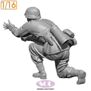 画像2: SOL MODEL[MM886]1/16 WWII ドイツ 対戦車砲兵 砲手 (2)