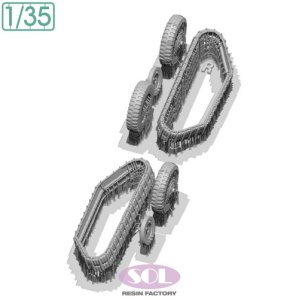 画像3: SOL MODEL[MM892]1/35 WWII アメリカ M3ハーフトラック チェーン付タイヤ&滑り止め付履帯セット(ドラゴン用) (3)