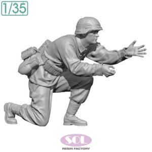 画像3: SOL MODEL[MM895]1/35 WWII ドイツ 対戦車砲兵 砲手 (3)