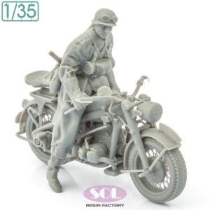 画像2: SOL MODEL[MM900]1/35 WWII ドイツ KS750軍用オートバイ(野戦憲兵付) (2)