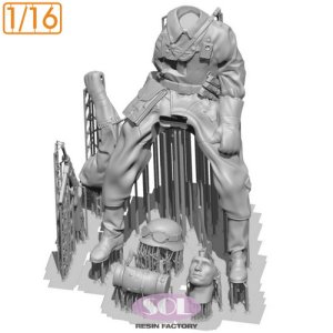 画像5: SOL MODEL[MM902]1/16 WWII ドイツ KS750軍用オートバイに乗る野戦憲兵(SOL MODEL用) (5)