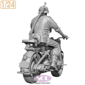 画像2: SOL MODEL[MM905]1/24 WWII ドイツ KS750軍用オートバイ(オートバイ兵付) (2)