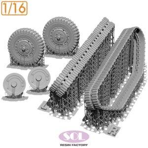 画像2: SOL MODEL[MM964]1/16 WWII アメリカ M3A1ハーフトラック 自重変形タイヤ&履帯セット(アンディーズホビー用) (2)