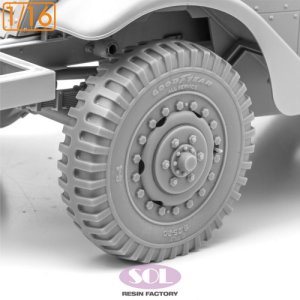 画像1: SOL MODEL[MM966]1/16 WWII アメリカ M3A1ハーフトラック 自重変形タイヤ(アンディーズホビー用) (1)