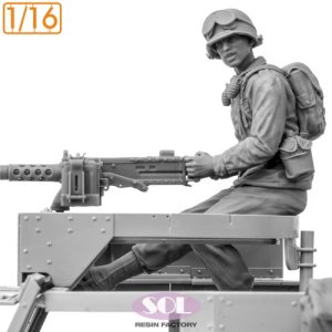 画像4: SOL MODEL[MM996]1/16 WWII アメリカ M3A1ハーフトラック機関銃手&M2 .50口径重機関銃セット (4)