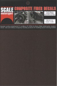 画像1: スケール・モータースポート[SMS1124]1/24 カーボンファイバーデカール (綾織り、黒・銅色) (1)