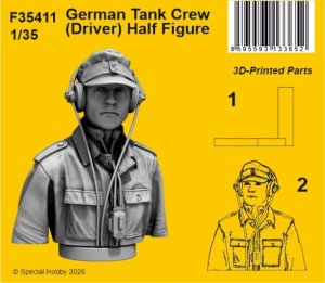 画像1: CMK[CMKF35411]1/35 WWII ドイツ軍 戦車ドライバー (半身像) (1)