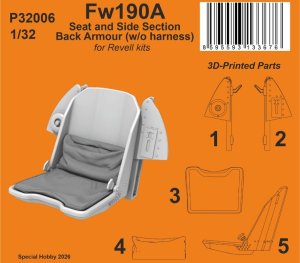 画像1: CMK[CMKP32006]1/32 Fw190A 操縦席w/防弾板(ベルト無し) (レベル用) (1)