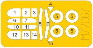 画像1: スペシャルホビー[SPHM72067]1/72 DH.94 モス・マイナー・クーペ 塗装マスクシール (スペシャルホビー用) (1)