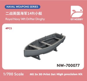 画像1: DYホビー[VICDYH700077]1/700英海軍 WWII 14フィート ドリフターディンギー (4個) (1)