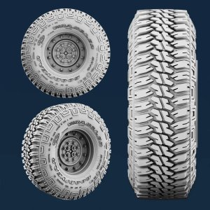 画像3: スパラッハ[SPU26535]1/35 HMMWV GY ホイールセット(12ボルトタイプ) (5個入) (汎用) (3)