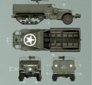 画像19: タコム[TKOAHHQ-35001]1/35 米軍 M3 & M3A1 ハーフトラック 1 + 1 コンボキット (19)