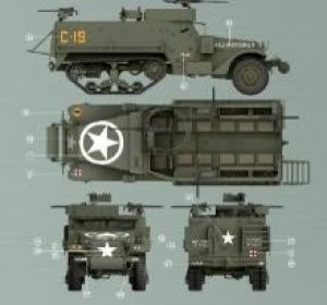 画像18: タコム[TKOAHHQ-35001]1/35 米軍 M3 & M3A1 ハーフトラック 1 + 1 コンボキット (18)