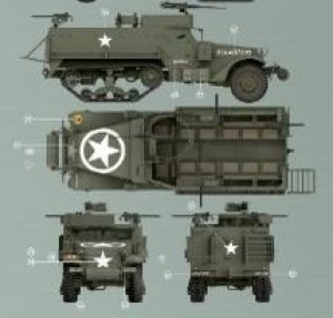 画像17: タコム[TKOAHHQ-35001]1/35 米軍 M3 & M3A1 ハーフトラック 1 + 1 コンボキット (17)