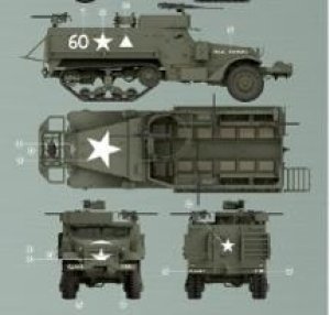 画像16: タコム[TKOAHHQ-35001]1/35 米軍 M3 & M3A1 ハーフトラック 1 + 1 コンボキット (16)