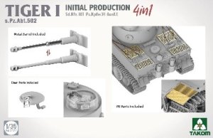 画像3: タコム[TKO2197]1/35 タイガーI 極初期型 「4 in 1」 (3)
