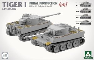 画像4: タコム[TKO2197]1/35 タイガーI 極初期型 「4 in 1」 (4)