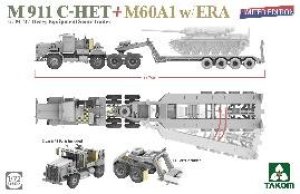 画像4: タコム[TKO5024X]1/72 M911 C-HET 戦車運搬車w/M747重装備セミトレーラー & M60A1w/ERA (4)