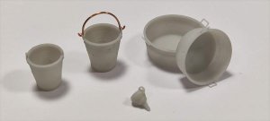 画像1: VG DioModels[VG64002]1/35 汎用 たらい/バケツ/漏斗セット (1)