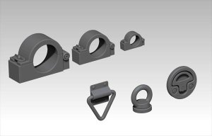 画像1: VG DioModels[VG64016]1/35 汎用 クランプ/キャッチリングセット(24個入) (1)