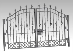 画像2: VG DioModels[VG64024]1/35 汎用 両開き格子型門扉＃1 (2)