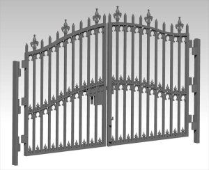 画像1: VG DioModels[VG64025]1/35 汎用 両開き格子型門扉＃2 (1)