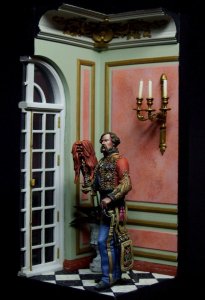 画像1: VG DioModels[VG64306]1/32(54mm) 汎用 フィギュアベース 宮殿の部屋の片隅 (1)