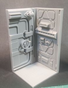 画像2: VG DioModels[VG64317]1/24(75mm) 汎用 フィギュアベース SFモデル＃1 気密ドアの中 (2)