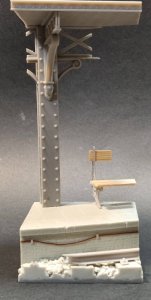 画像3: VG DioModels[VG64315]1/24(75mm) 汎用 フィギュアベース 駅のプラットホーム(ベンチ/柱) (3)