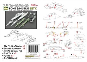 画像2: トリファクトリー[TF-B16]1/48 現用 韓国 TA-50/FA-50用ミサイル/爆弾セットC(アカデミー/ウルフパック用) (2)