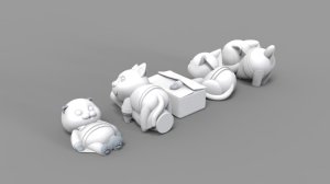 画像2: トリファクトリー[ATN-007]ノンスケール JSGF 陸自ねこ戦車搭乗員 キャットチームセット(5体入) (2)