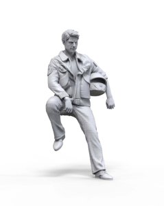 画像9: トリファクトリー[BS-04] 1/12 現用  米海軍 愛車に寄りかかる トップガンパイロット (9)