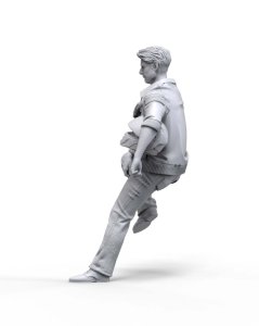 画像11: トリファクトリー[BS-04] 1/12 現用  米海軍 愛車に寄りかかる トップガンパイロット (11)