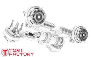 画像5: トリファクトリー[CY-08C]1/43 飛行変換ユニット「ウラジミールモーターズ-FT160」 空飛ぶ車キット (5)