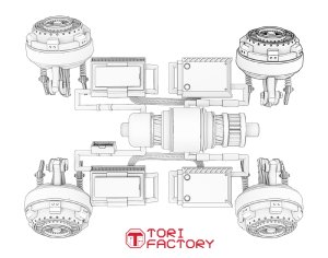 画像9: トリファクトリー[CY-08C]1/43 飛行変換ユニット「ウラジミールモーターズ-FT160」 空飛ぶ車キット (9)